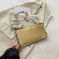 Pu Leather Underarm Tote Bag - Gold