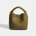 PU Small size Hand-woven Bucket Bag High Quality - Dark green / 22cmx22cmx11cm / CHINA