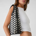 Punk Style Embellished Double-Faced Round Niche Bucket Bag