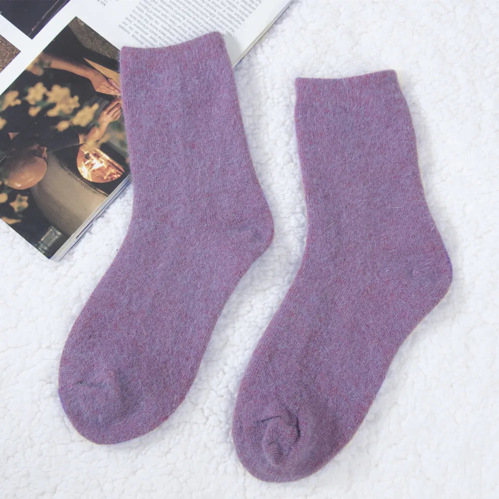 Pure Color Warm Winter Socks - sock 13 / Foot length 21-25cm