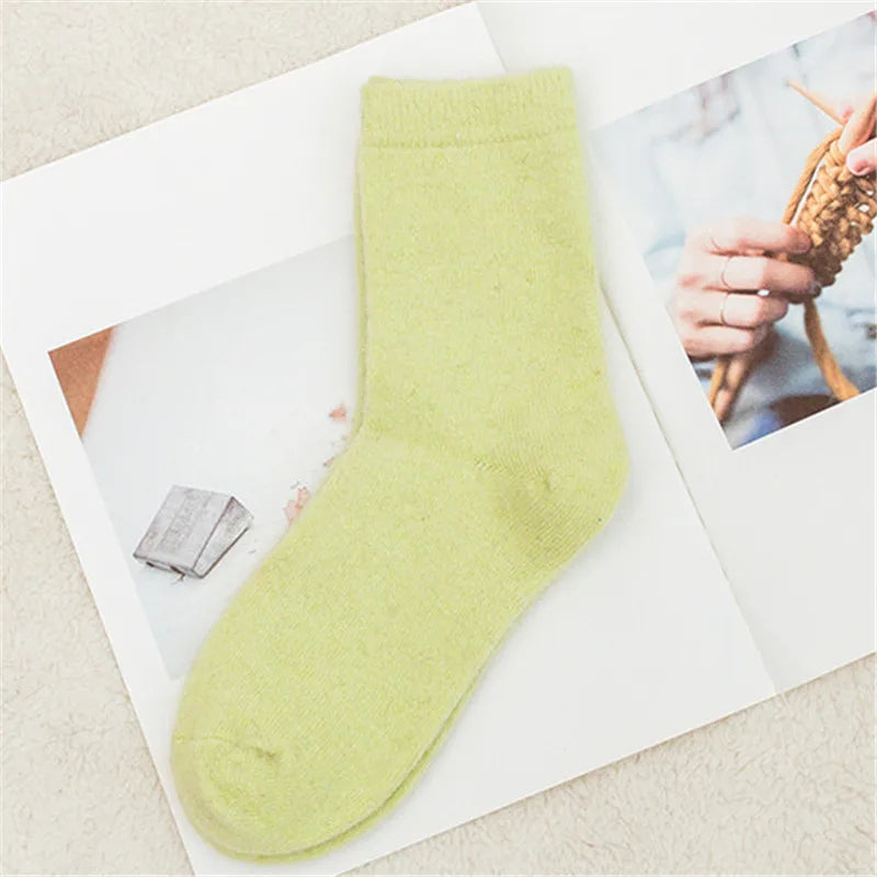 Pure Color Warm Winter Socks - sock 17 / Foot length 21-25cm