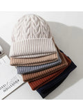 Pure Wool Cable Knit Beanies for Women