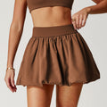 Quick-drying Tennis Skirt Anti-exposure Bottom Breathable Pocket Pettiskirt - Coral Coffee / L - Other