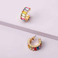 Rainbow Ring Ear Studs - E1013 Large - electronic accessories
