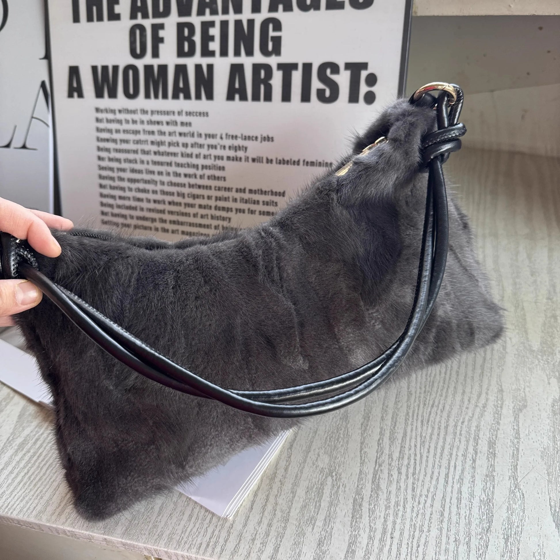 Real Mink Fur Bag Shoulder - 24