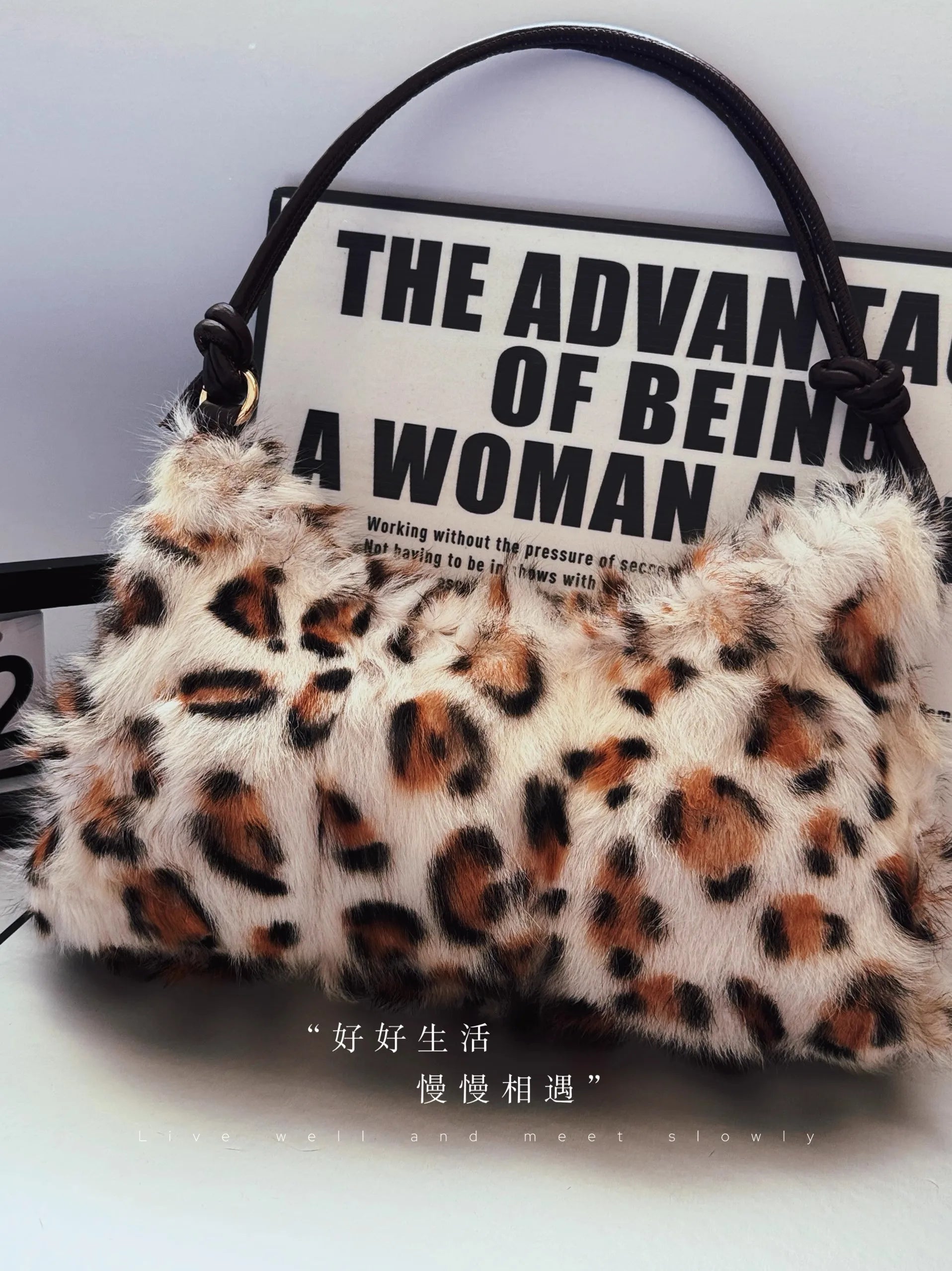 Real Mink Fur Bag Shoulder - 52
