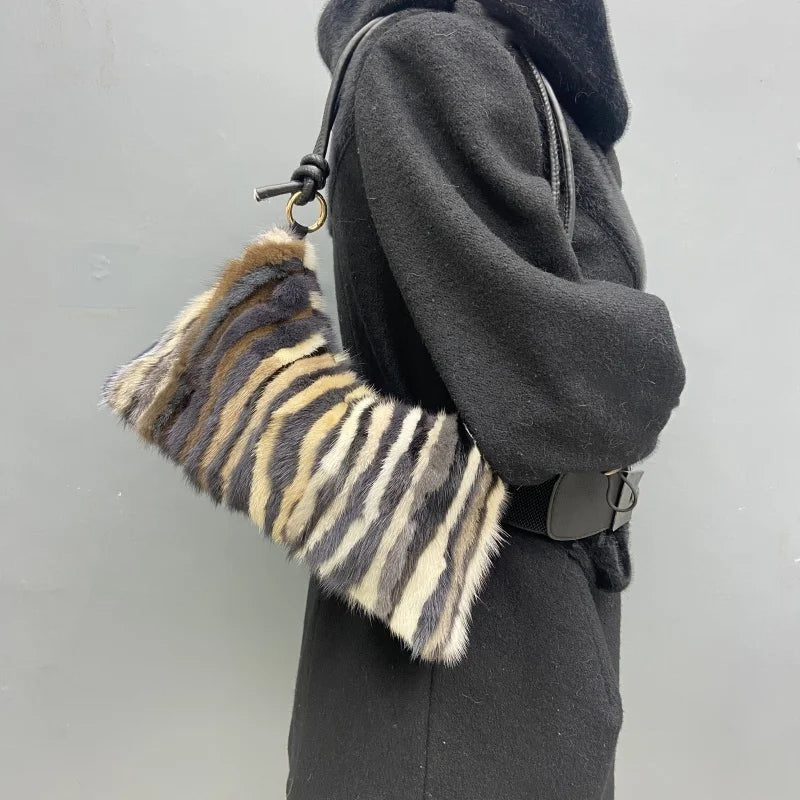 Real Mink Fur Bag Shoulder