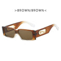 Rectangle Sunglasses Women - brown