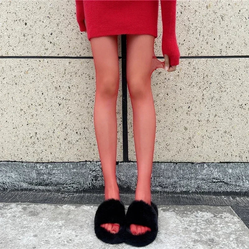 Red Tights Women - Lace / One Size