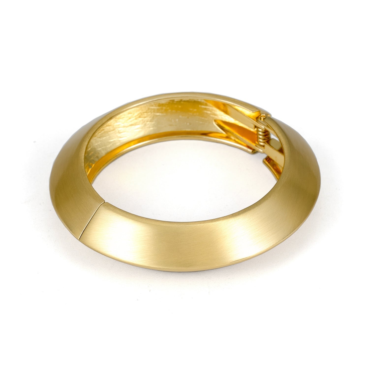 Retro Brushed Golden Simple Bracelet For Women - Gold - electronic accessories