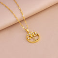 Retro Casual Copper Inlaid Zircon Gold Plated Tree Of Life Pendant - 6113style - electronic accessories