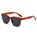 Retro Classic Vintage Square Sunglasses Women - Leopard Grey / As Picture