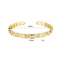 Retro Color Zirconium Ladies’ Bracelet - 14K Gold XZ373 White - electronic accessories