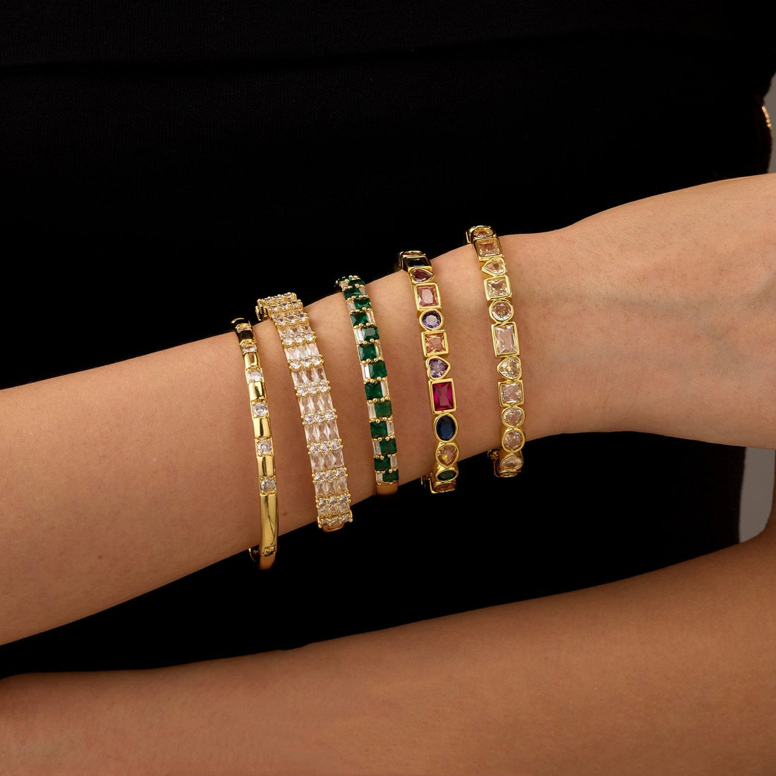 Retro Color Zirconium Ladies’ Bracelet - electronic accessories