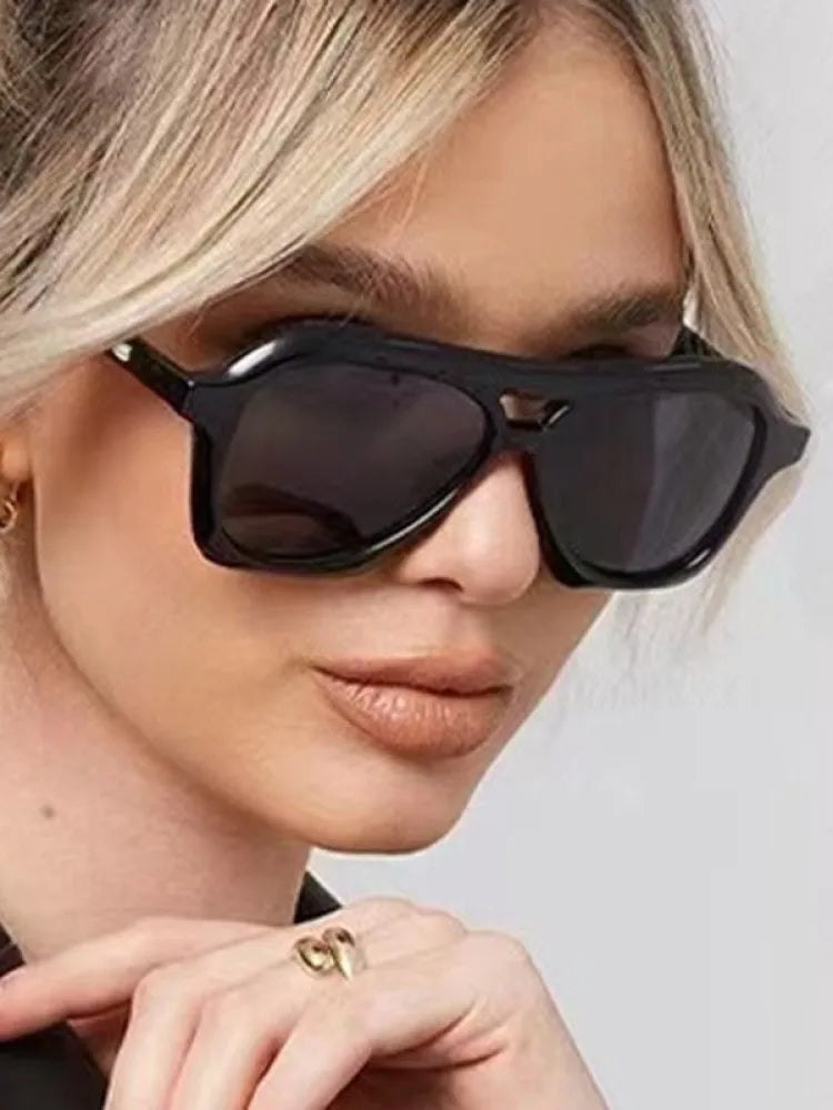 Retro Double Beam Sunglasses Women
