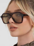 Retro Double Beam Sunglasses Women