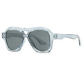 Retro Double Beam Sunglasses Women - clear gray / with pouch and cloth