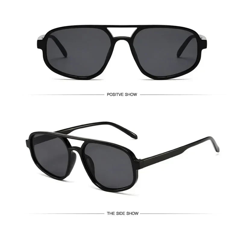 Retro Double Bridge Sunglasses Women