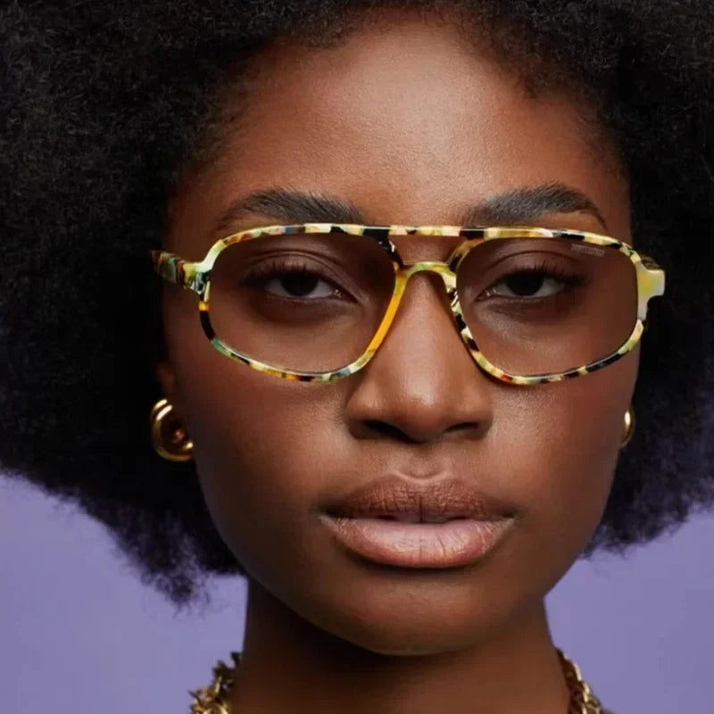 Retro Double Bridge Sunglasses Women