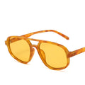 Retro Double Bridge Sunglasses Women - Yellow