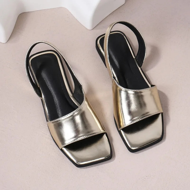 Retro Flat Sandals for Women - Gold / 37