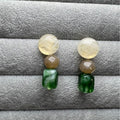 Retro French High-grade Earrings - Olive Green / 925 Silver - electronic accessories