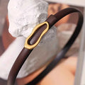 Retro Gold Buckle Genuine Leather Belt for Women