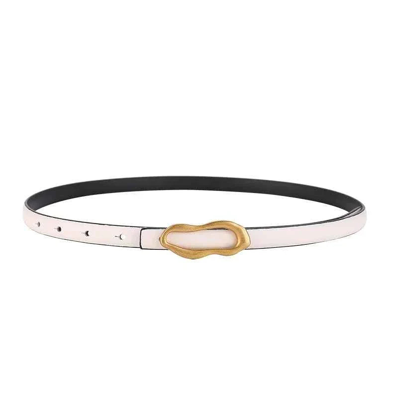 Retro Gold Buckle Genuine Leather Belt for Women