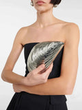 Retro Golden Silver Metal Large Shell Acrylic Bag