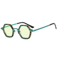 Retro Polygon Square Sunglasses Women - Pattern green / As the picture
