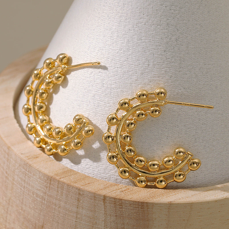 Retro Simple Circle Earrings Design - KE0019 - electronic accessories