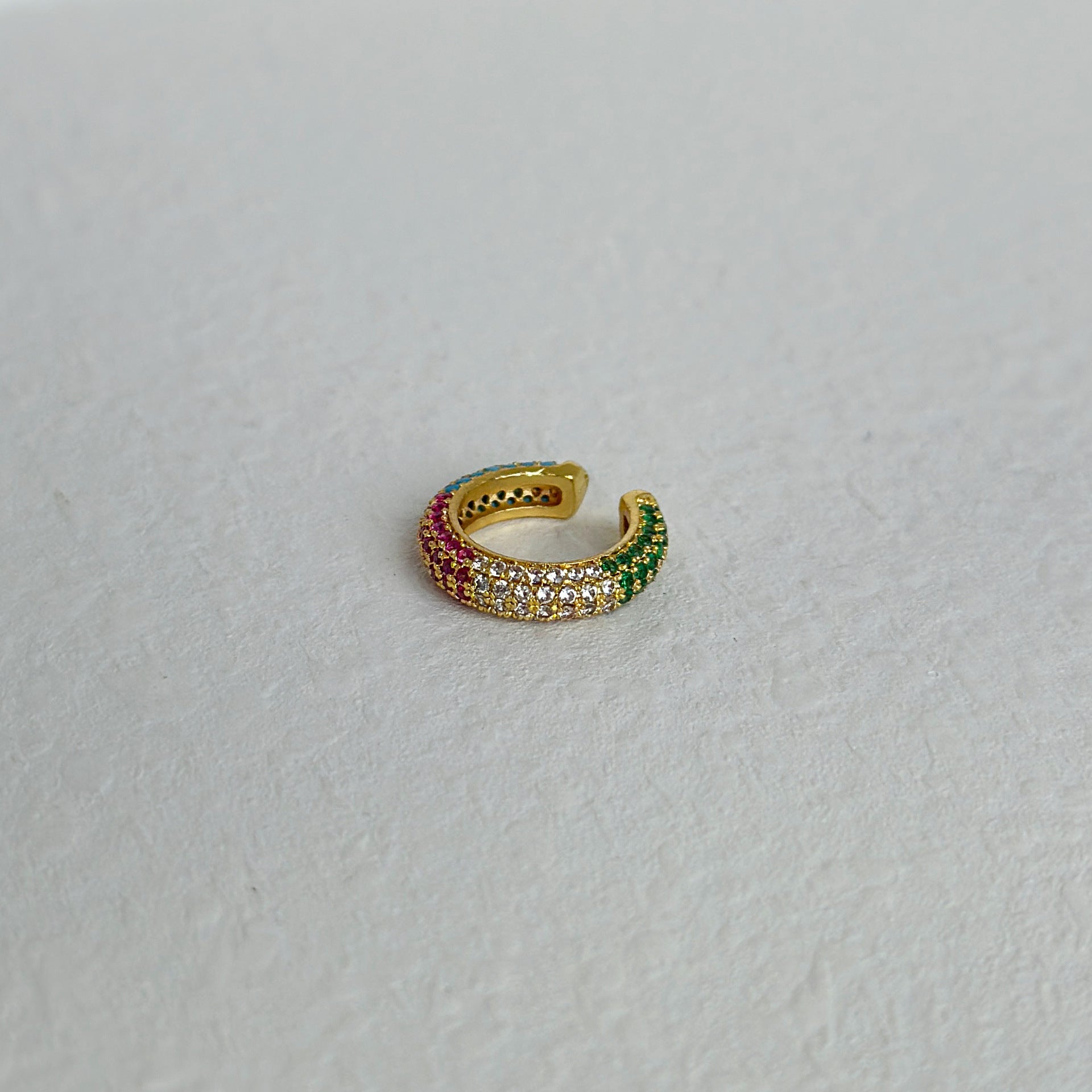 Retro Simple Full Rhinestone Zircon Ear Clip Earrings - Color - electronic accessories