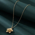 Retro Simple High-grade Flower Metal Necklace - Gold - electronic accessories