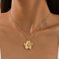 Retro Simple High-grade Flower Metal Necklace - Gold - electronic accessories