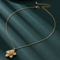 Retro Simple High-grade Flower Metal Necklace - Gold - electronic accessories