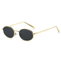 Retro Small Oval Leopard Print Sunglasses for Women - GOLD / other