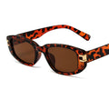 Retro Small Rectangle Women’s Sunglasses - Leopard Tea / As Picture