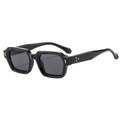 Retro Small Square Sunglasses Women - black / as picture