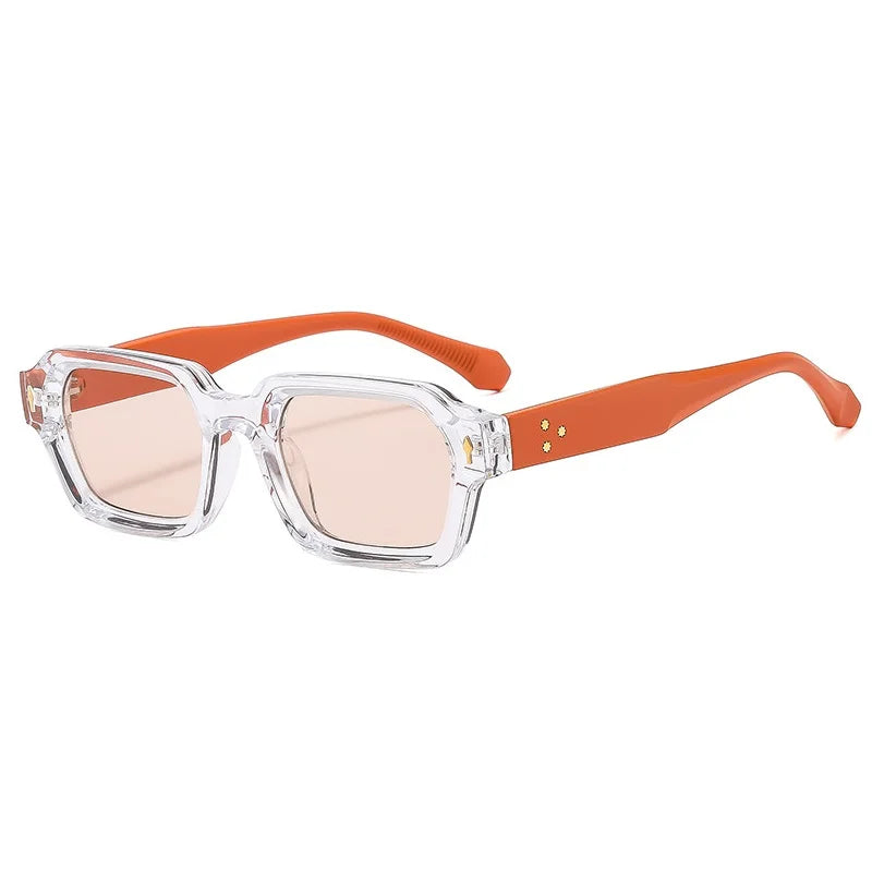 Retro Small Square Sunglasses Women - orange / as picture
