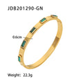 Retro Stainless Steel Green Zircon Bracelet - JDB201290-GN