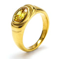 Retro Style Black Green Zircon Ring - Golden Yellow Diamond / No 10 - electronic accessories