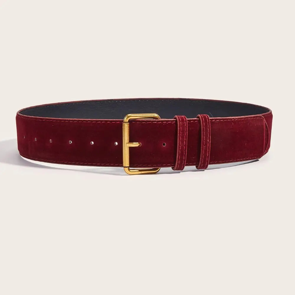 Retro Suede Leather Wide Belt
