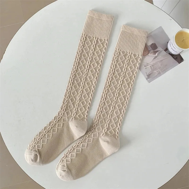Retro Women Stockings High Quality - Beige / One Size