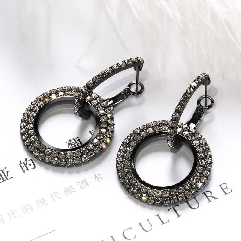 Rhinestone Earrings Women