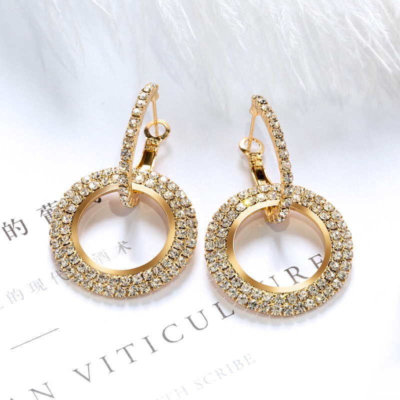 Rhinestone Earrings Women
