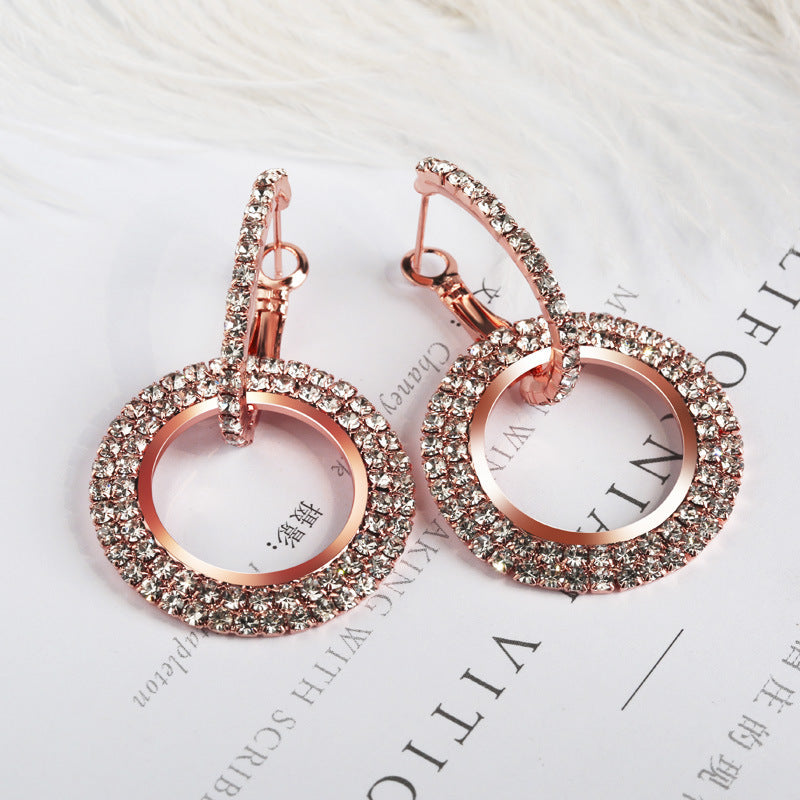 Rhinestone Earrings Women
