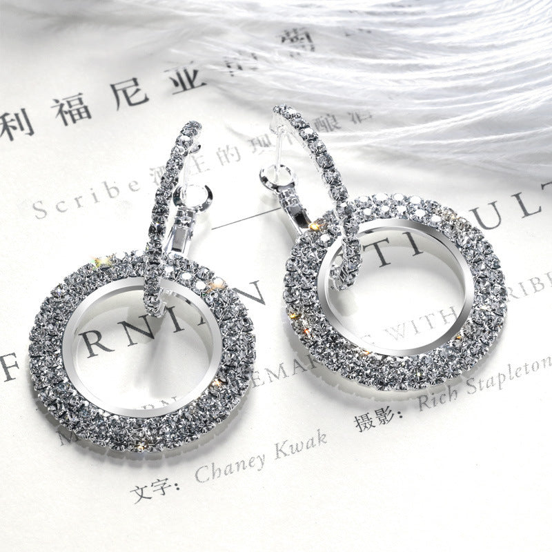 Rhinestone Earrings Women