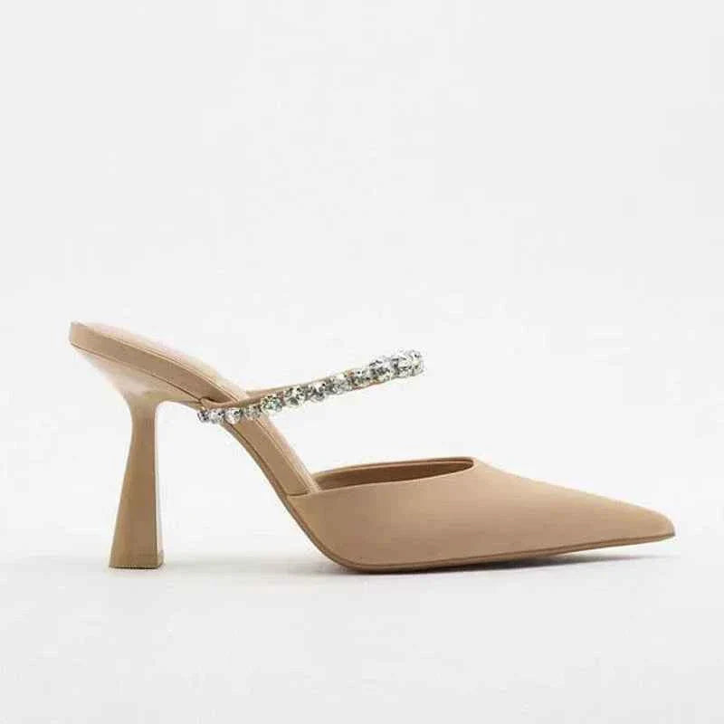 Rhinestone Heels Slingback High Heels