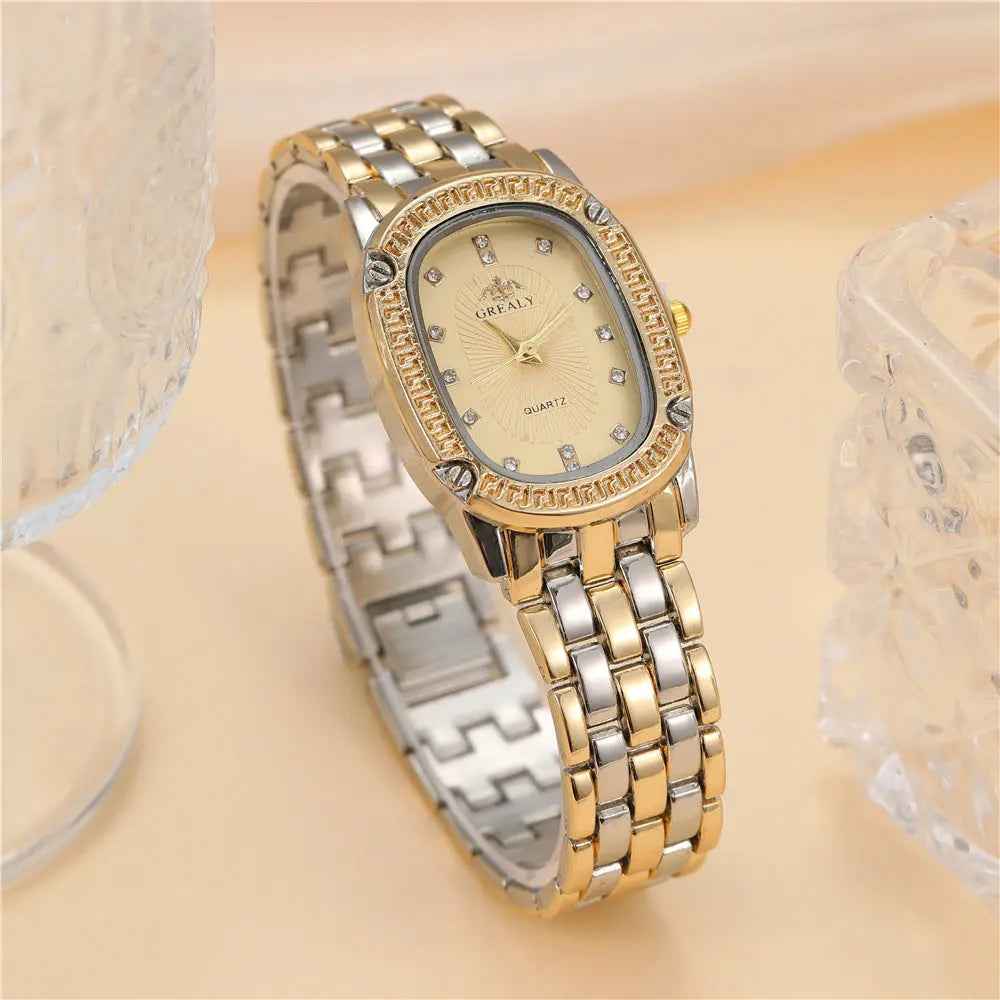 Rhinestone Luxury Multi-color Oval Dial Watch - Norellé