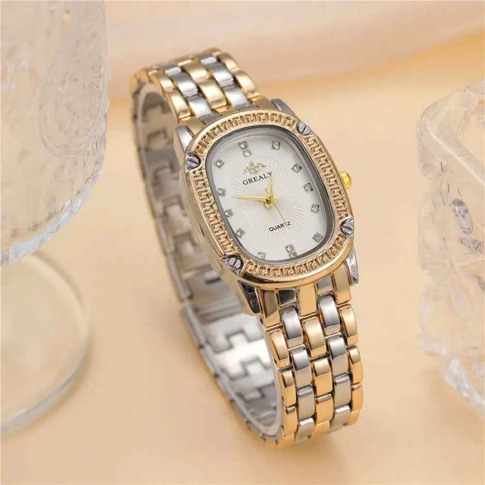 Rhinestone Luxury Multi-color Oval Dial Watch - Norellé